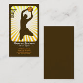 バスケットボール: レトロ光線: 名刺 (正面/裏面)