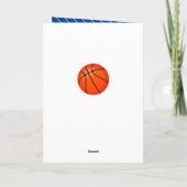 バスケットボール·ワン·キッズが1歳の誕生日を写真に カード (裏面)