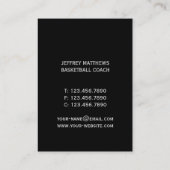 バスケットボール 名刺 (裏面)