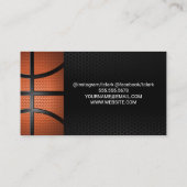 バスケットボール 名刺 (裏面)