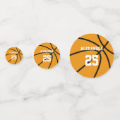 バスケットボール |名前と番号 コンフェッティ (正面)