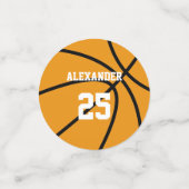 バスケットボール |名前と番号 コンフェッティ (スモール正面)