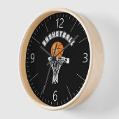 バスケットボール 壁時計 (傾斜)