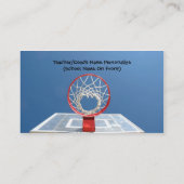 バスケットボール、学校の名前(コーチによって…個人化して下さい 名刺 (裏面)