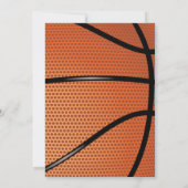 バスケットボール 招待状 (裏面)