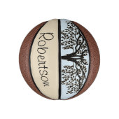 バスケットボール – 枝垂れの木の枝と名前 (縦)