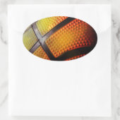 バスケットボール 楕円形シール (バッグ)