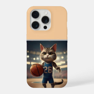 バスケットボール 猫, iPhone 15 PROケース