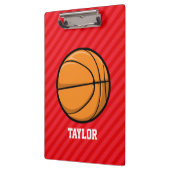 バスケットボール；緋色の赤いストライプ クリップボード (左)