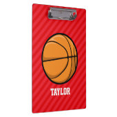 バスケットボール；緋色の赤いストライプ クリップボード (右)