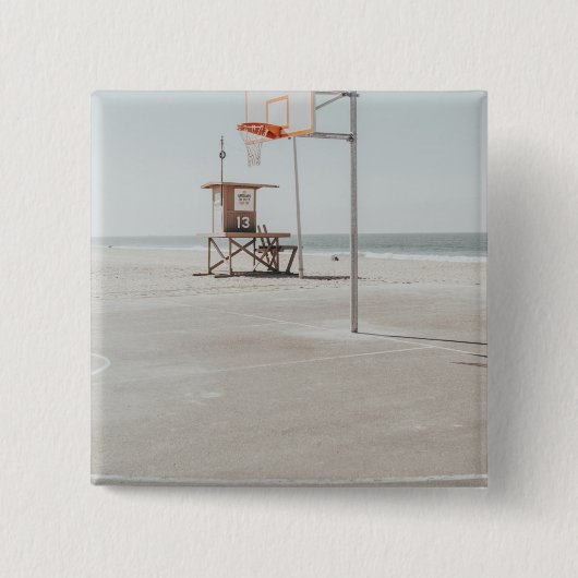 バスケットボール 缶バッジ (正面)