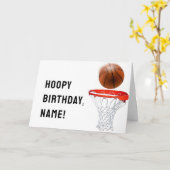 バスケットボール 誕生日おめでとう カード (黄色い花)