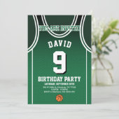 バスケットボール 誕生日パーティー招待状 招待状 (スタンド正面)