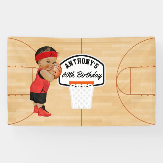 バスケットボール 誕生日パーティー オーダーメイド 横断幕 (横)