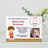 バスケットボール 誕生日パーティー 招待状 (スタンド正面)