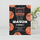 バスケットボール 誕生日 ご招待 招待状 (スタンド正面)