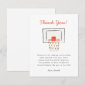 バスケットボール 誕生日 サンキューカード (正面/裏面)