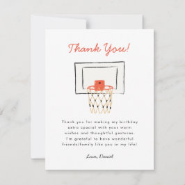 バスケットボール 誕生日 サンキューカード