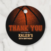 バスケットボール 誕生日 サンクスギフト タグ (正面)