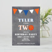 バスケットボール 誕生日 招待状 男の子 2歳 誕生日 (スタンド正面)