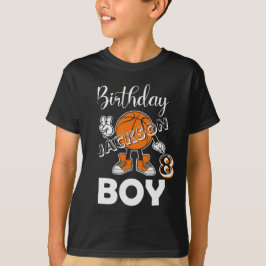 バスケットボール 誕生日Tシャツ 名前と年齢のカスタマイズ Tシャツ