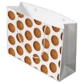 「バスケットボール」贈り物 ラージペーパーバッグ (裏面アングル)