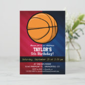 バスケットボール;赤、白、および青 招待状 (スタンド正面)