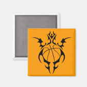 バスケットボール。部族長。 マグネット (正面/裏面)