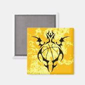 バスケットボール。部族長。 マグネット (正面/裏面)