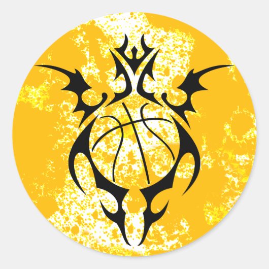 バスケットボール。部族長。 ラウンドシール (正面)
