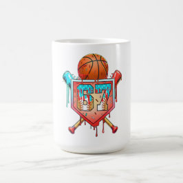バスケットボール 野球 ユニフォーム ナンバー 67 ドリップ スポーツ コーヒーマグカップ