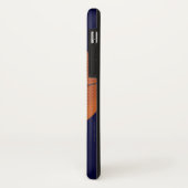 バスケットボール,青,名パーソナライズされた前 Case-Mate iPhoneケース (裏面/左)