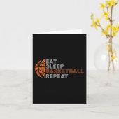 バスケットボール 食事 睡眠 バスケットボール 繰り返し 男性 女性 父の日 カード (黄色い花)