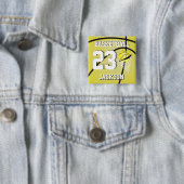 バスケットボール(黄色と白) |カスタマイズ 缶バッジ (インサイチュ)