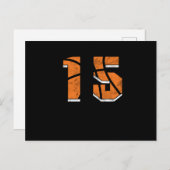 バスケットボール 15歳 誕生日 お祝い スポーツ ギフト ポストカード (正面/裏面)