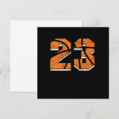 バスケットボール 23歳 誕生日 お祝い スポーツ ギフト 招待状 (正面/裏面)