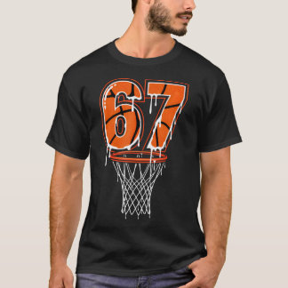 バスケットボール 67 アイスクリーム ドリップ おもしろい Gen Alpha Tシャツ