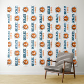 バスケットボール 7歳 誕生日 男の子 | ステップ リピート 背景 タペストリー (インサイチュ(横))