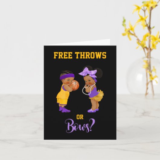 バスケットボールBa1の自由投げまたは湾曲形 カード (黄色い花)