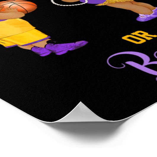 バスケットボールBa1の自由投げまたは湾曲形 ポスター (角)