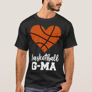バスケットボールG-Maバスケッおもしろいトボールハートおばあちゃん Tシャツ