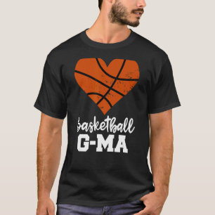 バスケットボールG-Maバスケッおもしろいトボールハートおばあちゃん Tシャツ