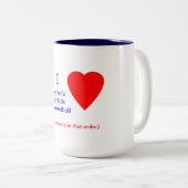 バスケットボールIのハート私の妻 ツートーンマグカップ (正面右)