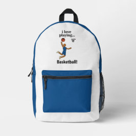 バスケットボールI Love 遊's Basketball プリントバックパック