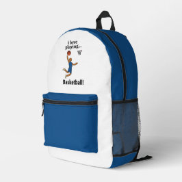 バスケットボールI Love 遊's Basketball プリントバックパック
