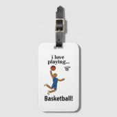 バスケットボールI Love 遊's Basketball ラゲッジタグ (正面縦)