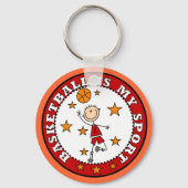 バスケットボールMyスポーツTシャツとギフト キーホルダー (正面)