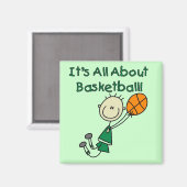 バスケットボールTシャツとギフトについてすべて マグネット (正面/裏面)