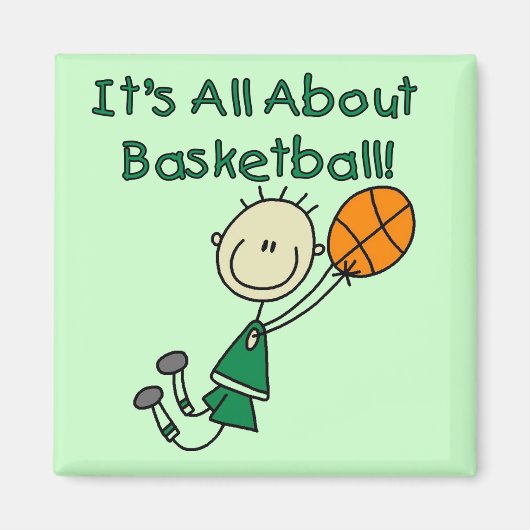 バスケットボールTシャツとギフトについてすべて マグネット (正面)