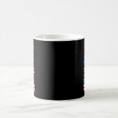 バスケットボールUSAプレーヤーアメリカ国旗独立記念日 コーヒーマグカップ (中央)